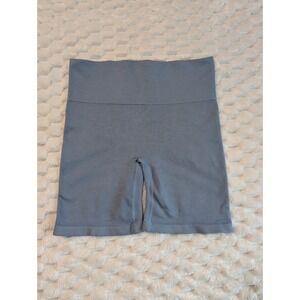 TNA Ribbed Bike Shorts High Waist Seamless Athleisure Blue Shorts L